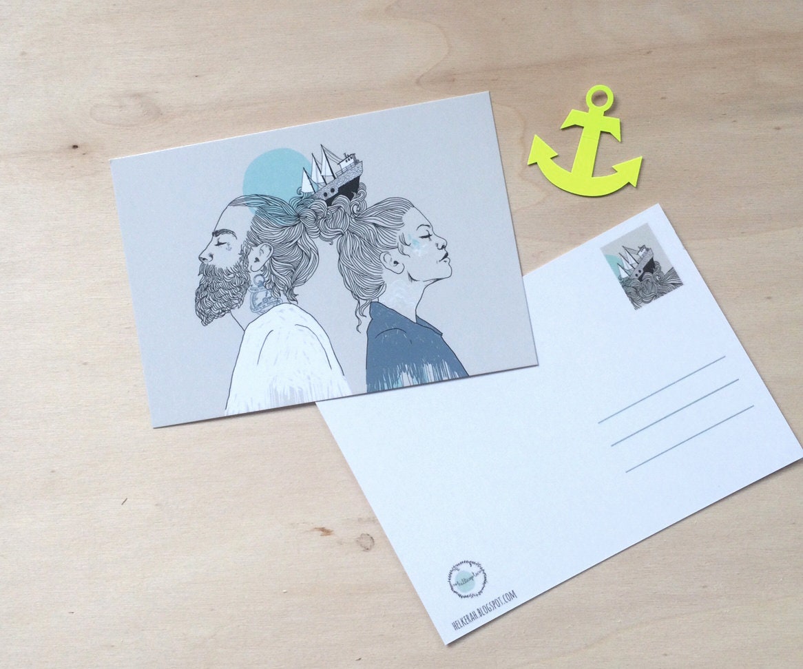 Postkarte "seacouple"