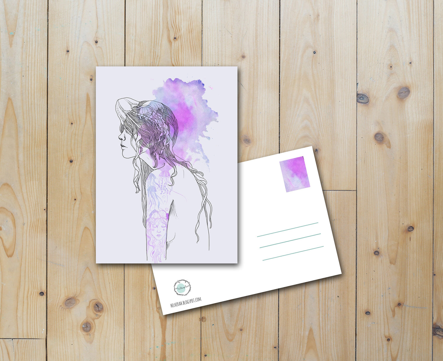 Postkarte "Jellyfishgirl"