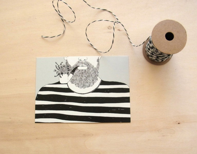 Postkarte "Blumenpfeife"