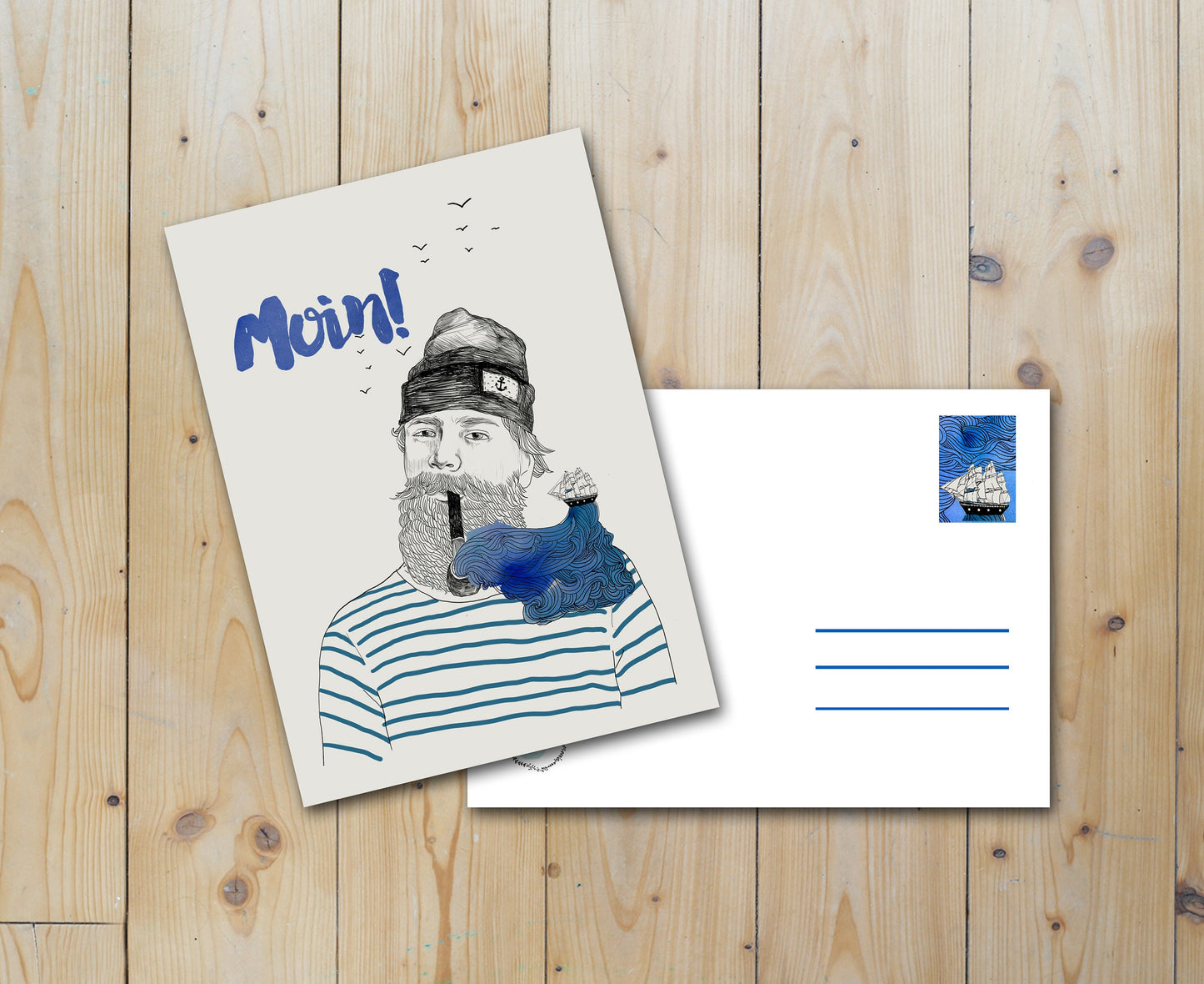 Postkarte "Moin"