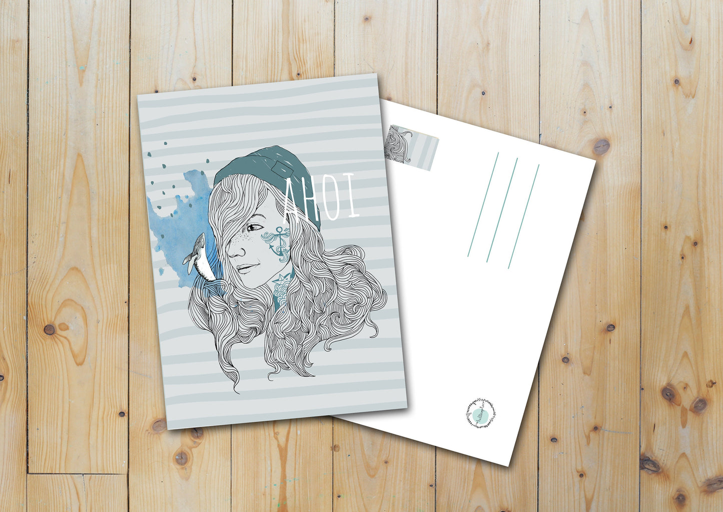 Postkarte "Nautical Girl"