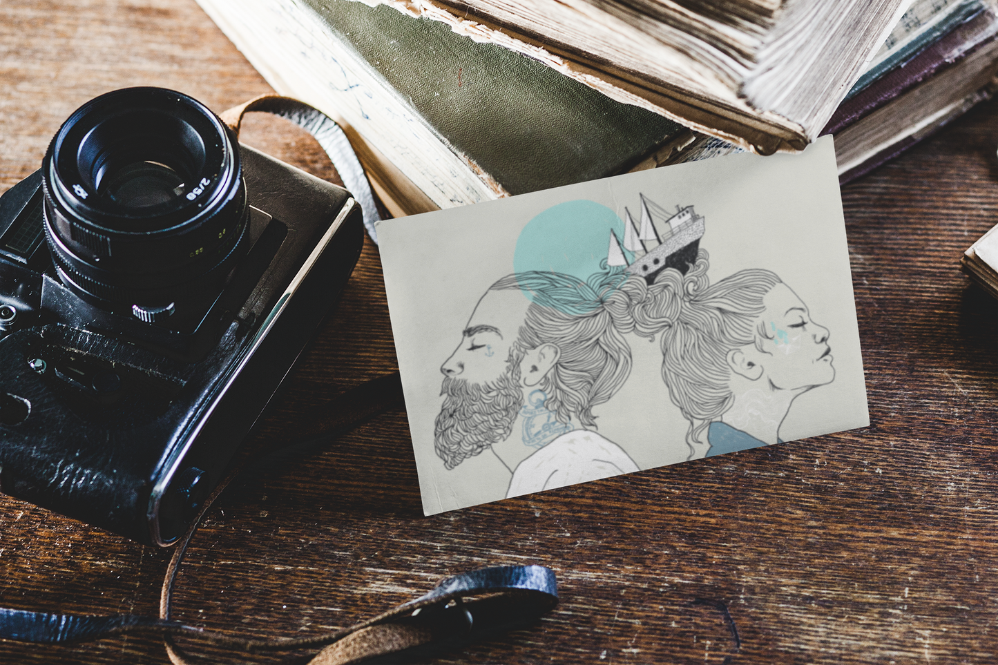 Postcard "Seacouple"