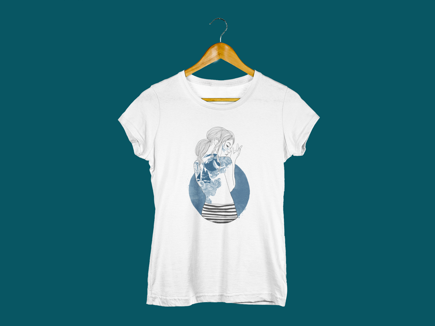 Shirt "Frau Im Kreis" Girlie