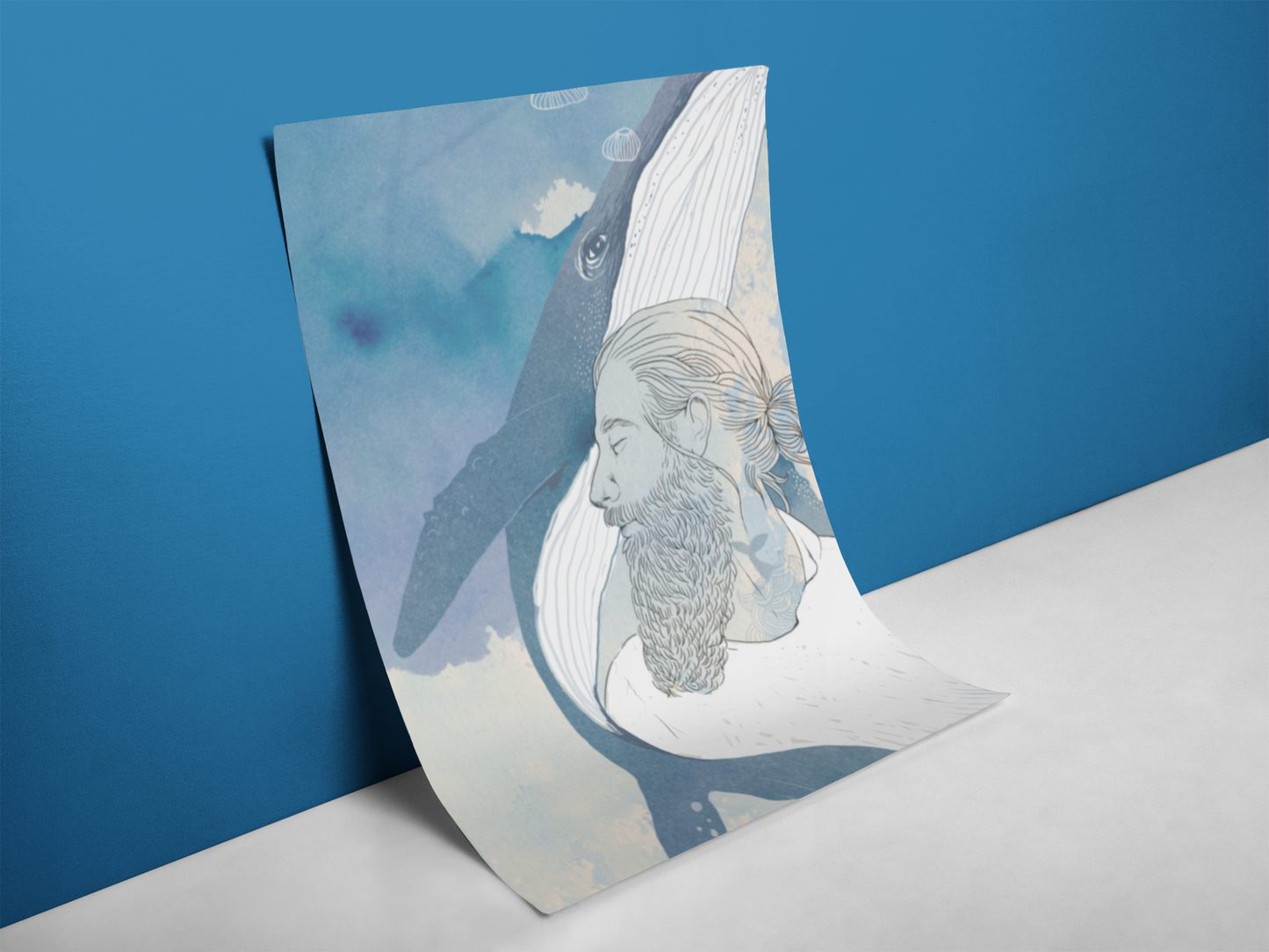 Poster "Whale and Man"
